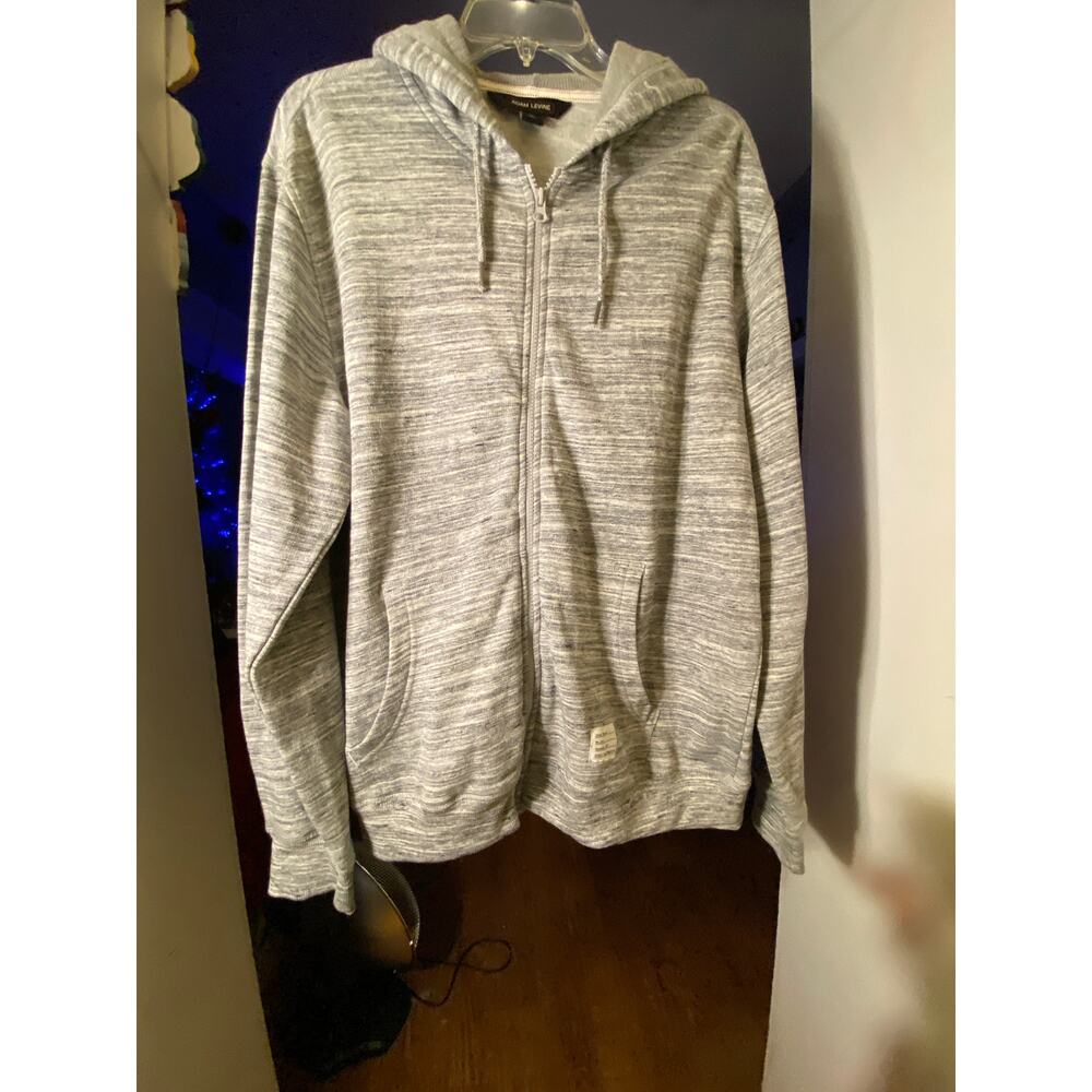Mens K Mart (Adam Levine) Hoodie full length front zip Lt. Gray XL New with Tags